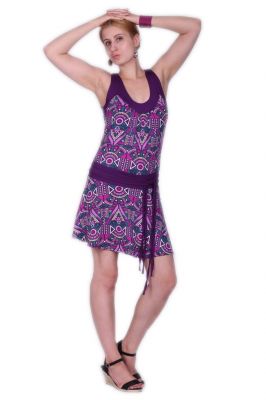 Etno šaty so širokými ramienkami Anggrek | UNI (zodpovedá S / M)