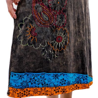 Dlhá vyšívaná etno sukne Bhamini Akar