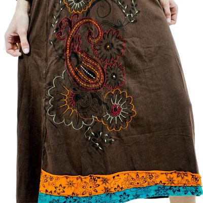 Dlhá vyšívaná etno sukne Bhamini Hutan