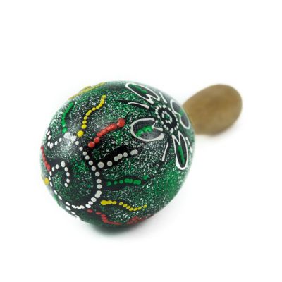 Štěrchátko "Vajíčko" s rukoväťou bodkovaného - zelené