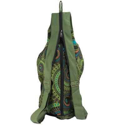 Zelený bavlnený batoh s mandalami Mandala Green Nepal