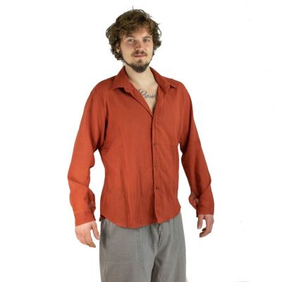 Pánska košeľa s dlhým rukávom tombolu Orange Thailand