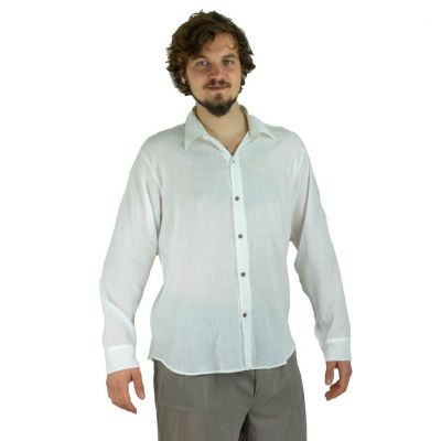 Pánska košeľa s dlhým rukávom tombolu White Thailand