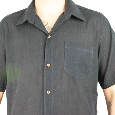 Pánska košeľa s krátkym rukávom Jujur Black Thailand