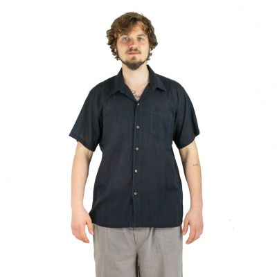 Pánska košeľa s krátkym rukávom Jujur Black | XL, XXL