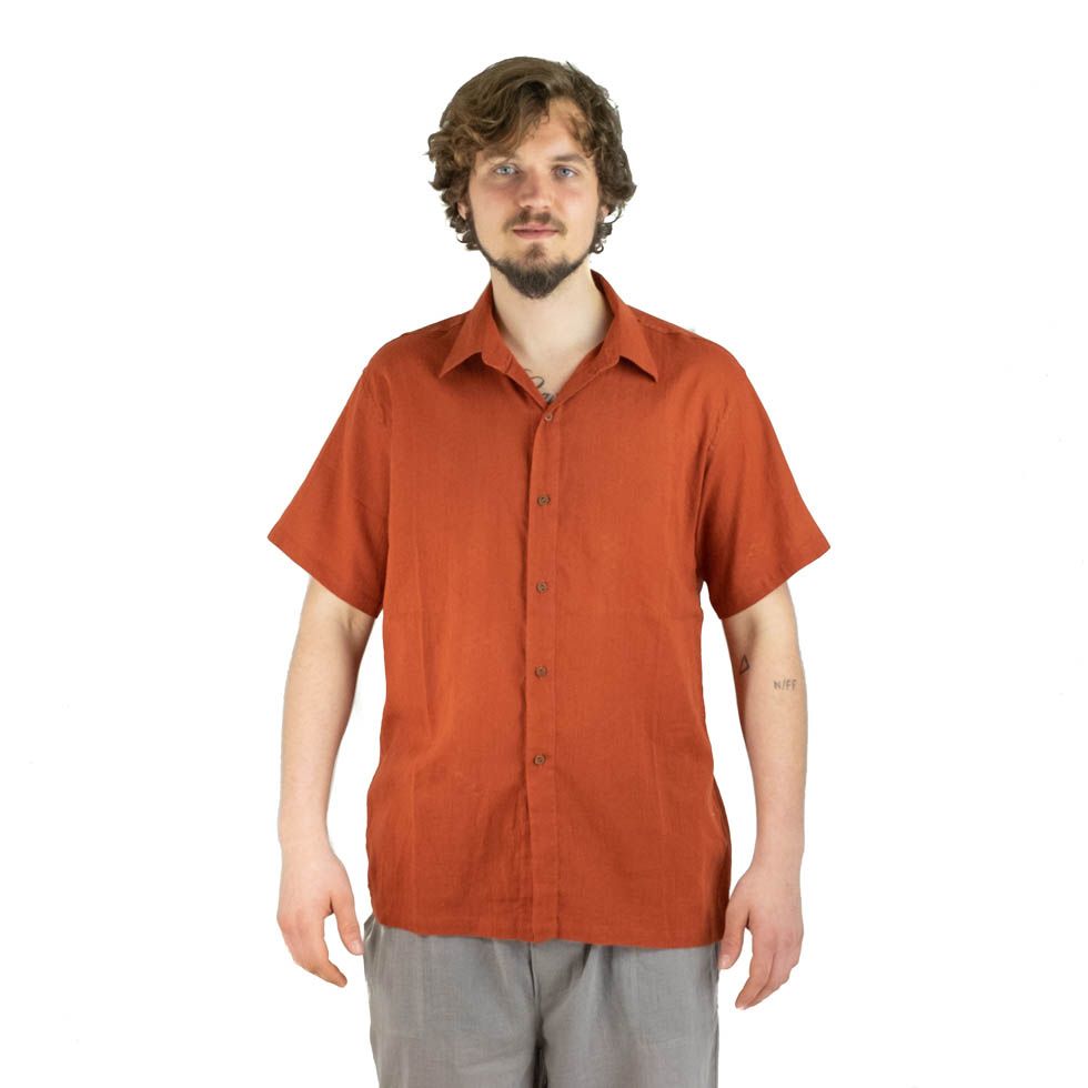 Pánska košeľa s krátkym rukávom Jujur Orange Thailand