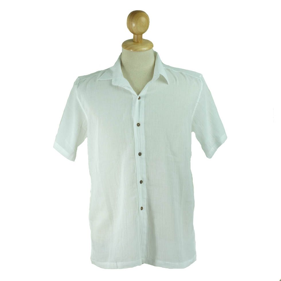 Pánska košeľa s krátkym rukávom Jujur White Thailand