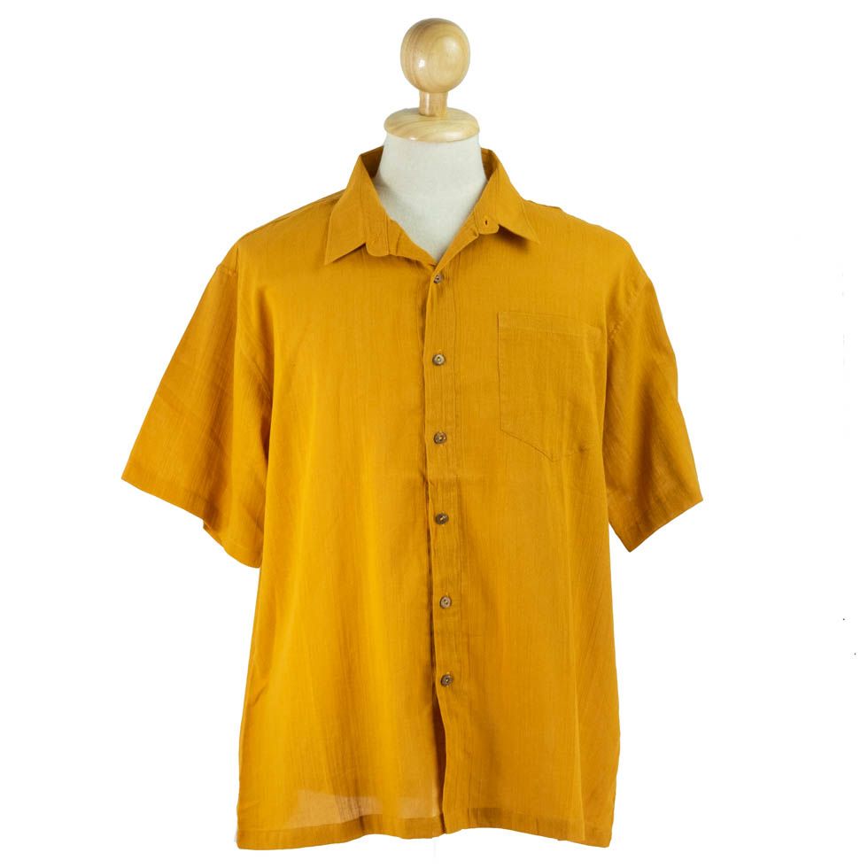 Pánska košeľa s krátkym rukávom Jujur Yellow Thailand