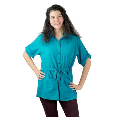 Tyrkysová dámska košeľa Sumalee Turquoise | UNI