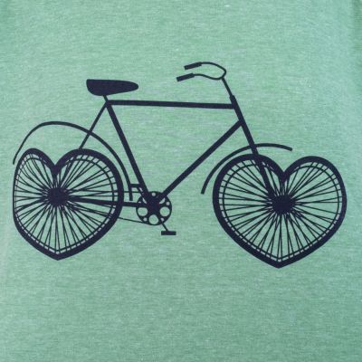 Dámske tričko s krátkym rukávom Darika Love Bike Green Thailand