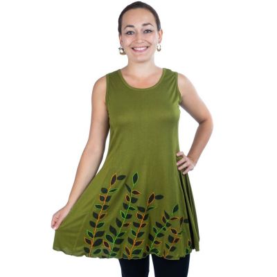 Etno šaty Gopala Green | S, M - POSLEDNÝ KUS!, L, XXL