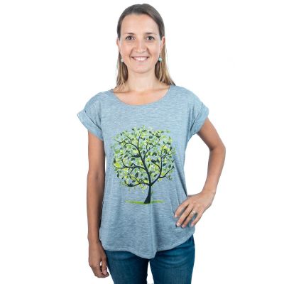 Dámske tričko s krátkym rukávom Darika Meadow Tree Greenish | UNI - POSLEDNÝ KUS