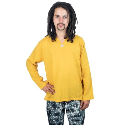 Kurta Abiral Mustard - pánska košeľa s dlhým rukávom Thailand