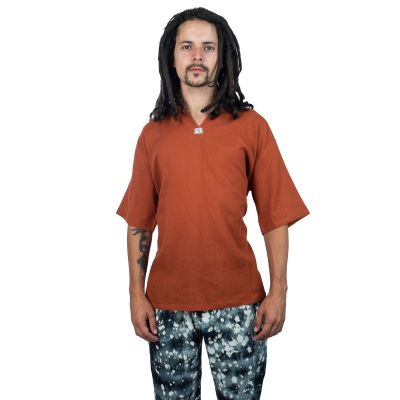 Kurta Lamon Orange- pánska košeľa s krátkym rukávom | M - POSLEDNÝ KUS!, L, XL, XXL