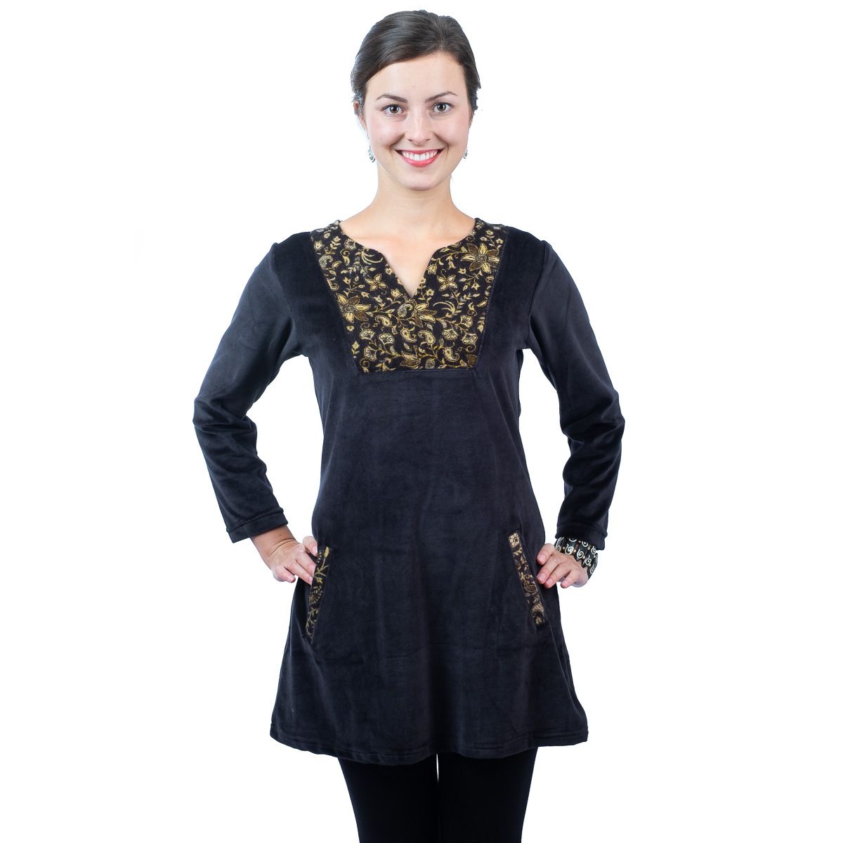 Zamatové šaty Kareen Hitam Nepal