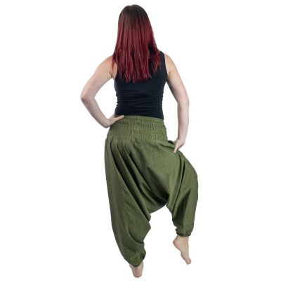 Háremové nohavice zelené Hijau Jelas Nepal