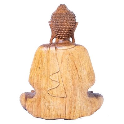 Vyrezávaná drevená soška Sediaci Budha 2 Indonesia