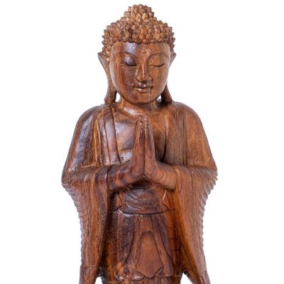 Vyrezávaná drevená soška Stojaci Budha