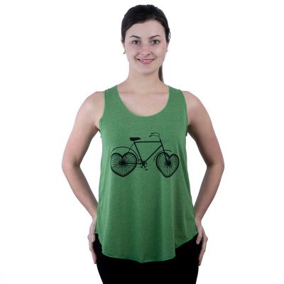 Dámske tielko Darika Love Bike Green | UNI (zodpovedá S / M)