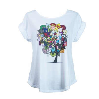 Dámske tričko s krátkym rukávom Darika Fantasy Tree | S/M