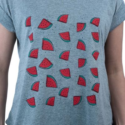 Dámske tričko s krátkym rukávom Darika Watermelons Grey Thailand