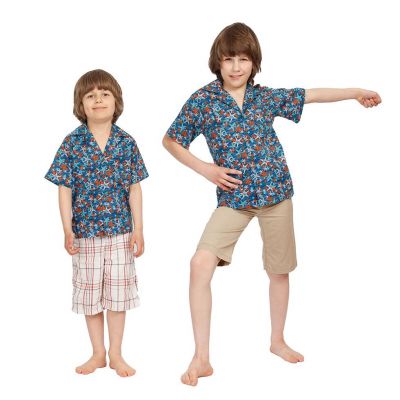 Detská "havajská košeľa" Blue Sea | 2-4 roky, 4-6 rokov, 6-8 rokov, 8-10 rokov, 10-12 rokov