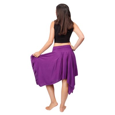 Cípatá etno sukňa s elastickým pásom Tasnim Purple Nepal