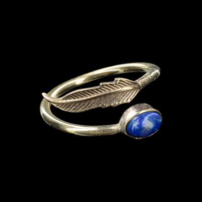 Mosadzný prsteň Fairuza | lapis lazuli -  POSLEDNÝ KUS!