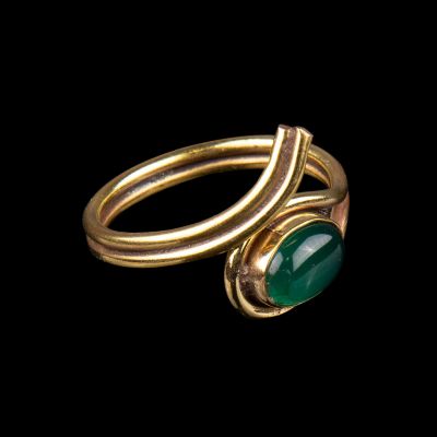 Mosadzný prsteň Ovidia | mesačný kameň, karneol, tyrkenit, labradorit