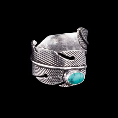 Etno prsteň z nemeckého striebra Sadiki | tyrkenit, mesačný kameň, onyx