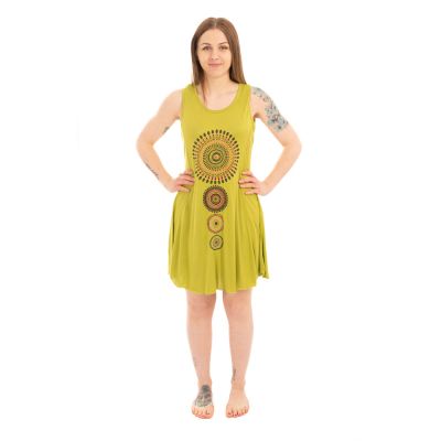 Etno šaty s mandalami Gopala Mustard | S, M, L, XL, XXL