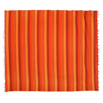 Oranžový bavlnený prehoz na manželskú posteľ Kerala Orange