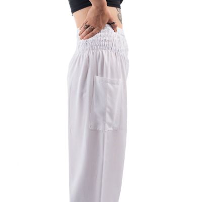 Biele turecké / haremové nohavice Somchai White Thailand