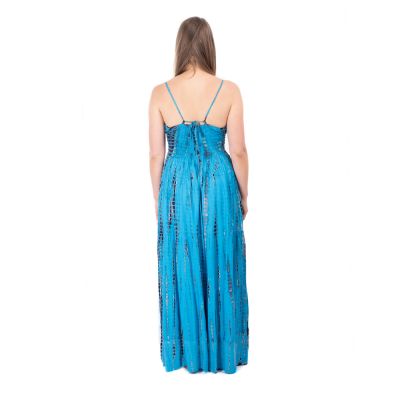 Dlhé blankytne modré batikované šaty Kantima Cyan Thailand