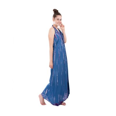 Dlhé kobaltovo modré batikované šaty Tripta Cobalt Blue Thailand