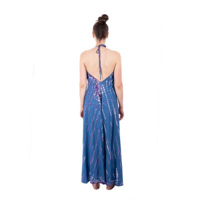 Dlhé kobaltovo modré batikované šaty Tripta Cobalt Blue Thailand