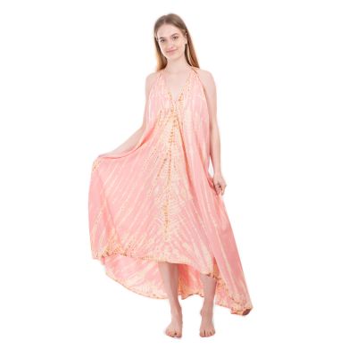 Dlhé ružové batikované šaty Tripta Pink | UNI