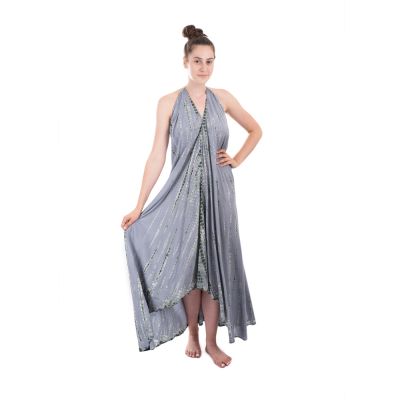 Dlhé sivé batikované šaty Tripta Grey Thailand
