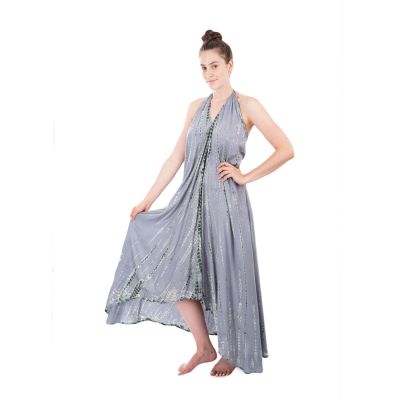 Dlhé sivé batikované šaty Tripta Grey | UNI