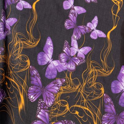 Sarong / pareo / plážová šatka Roj motýľov fialová Thailand