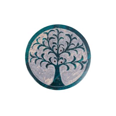 Mramorový stojanček na vonné tyčinky Strom života – modrý