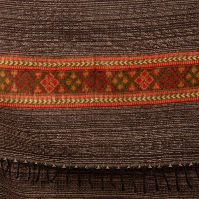 Akrylový šál / pléd Kangee Brown Stripes Large India
