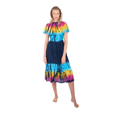 Dlhé batikované šaty s volánmi Annabelle Twilight | UNI