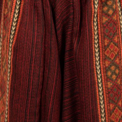 Teplé akrylové turecké nohavice Kangee Burgundy India