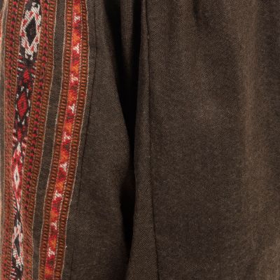 Teplé akrylové turecké nohavice Kangee Dark Brown India