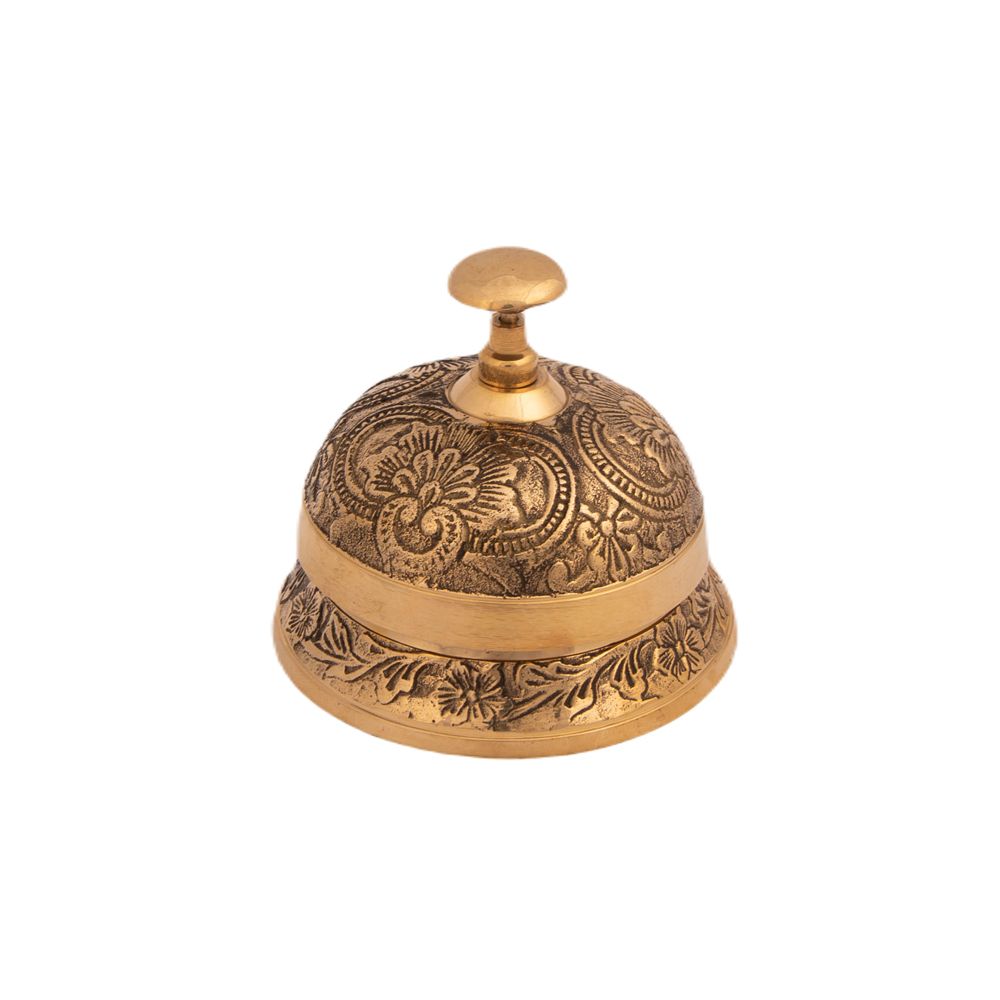 Zdobený hotelový zvonček z mosadze India