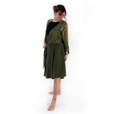 Khaki zelená midi sukňa Panitera Khaki Thailand