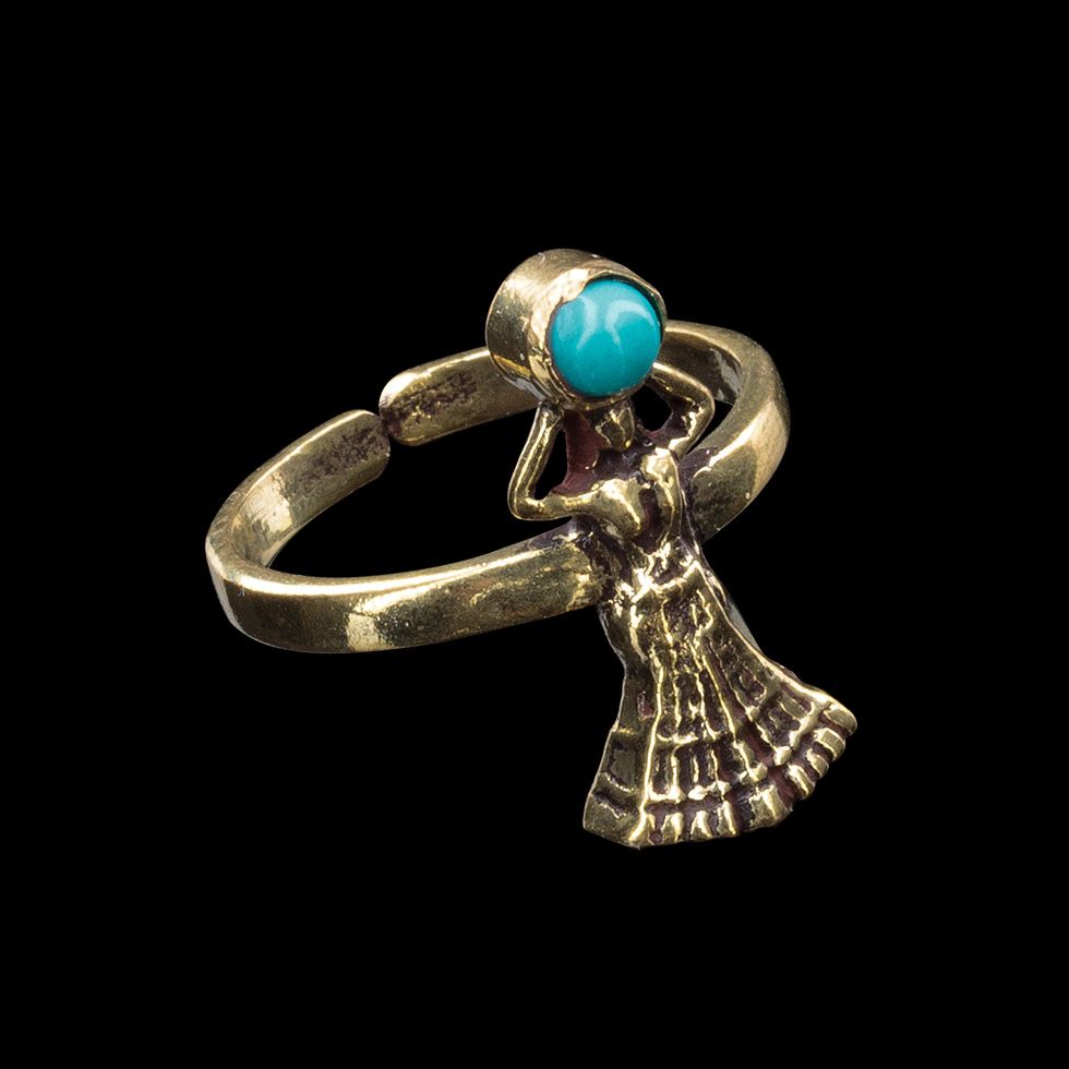 Mosadzný prsteň na nohu Nefertari Tyrkenit 1 India
