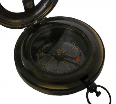 Retro mosadzný kompas Stanley London Sundial India