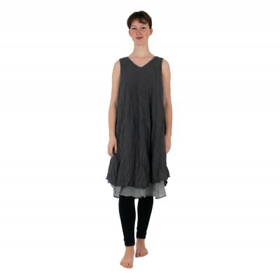 Sivé letné šaty Dahlia Grey | UNI